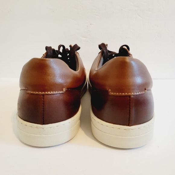 New BRUNO MAGLI Diego Cognac Calf Leather Sneakers Size 8 - Picture 5 of 7